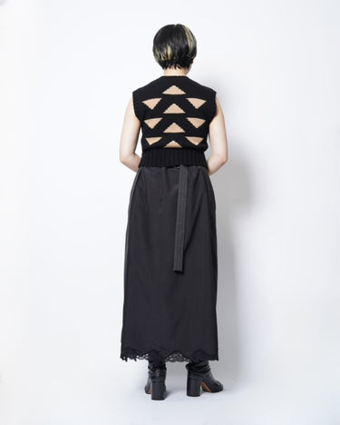 【INSCRIRE】<br>Wool Layered Skirt