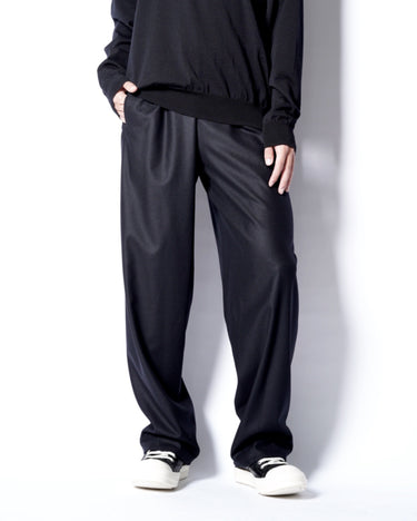 【OVERCOAT】<br>DRAWSTRING TROUSER IN WOOL FLANNEL