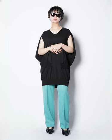 【MM6】<br>"TROMPE L'OEIL" SLEEVELESS JERSEY