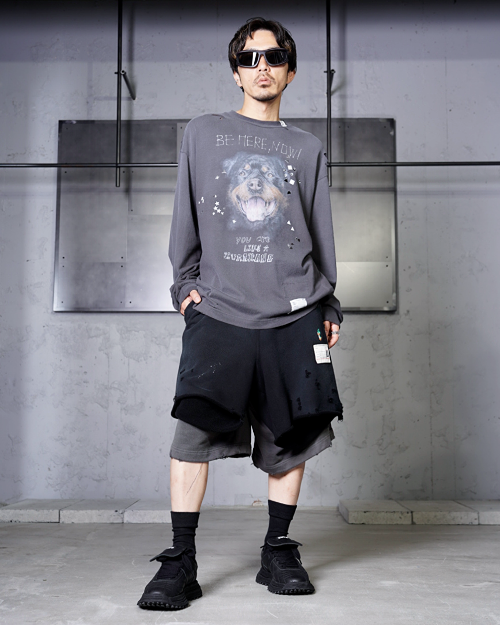 OBSIDIAN(オブシディアン)｜【MEN】RECYCLED MESH LONG SLEEVE