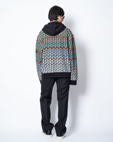 【MISSONI】<br>"ZIG ZAG" PATTERN<br>COTTON HOODIE