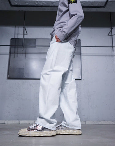 [Overcoat]<br>Denim Straight Trouser<br>with<br>SEAMS