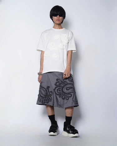 【TAAKK】<br>EMBROIDERY JERSEY T-SHIRT
