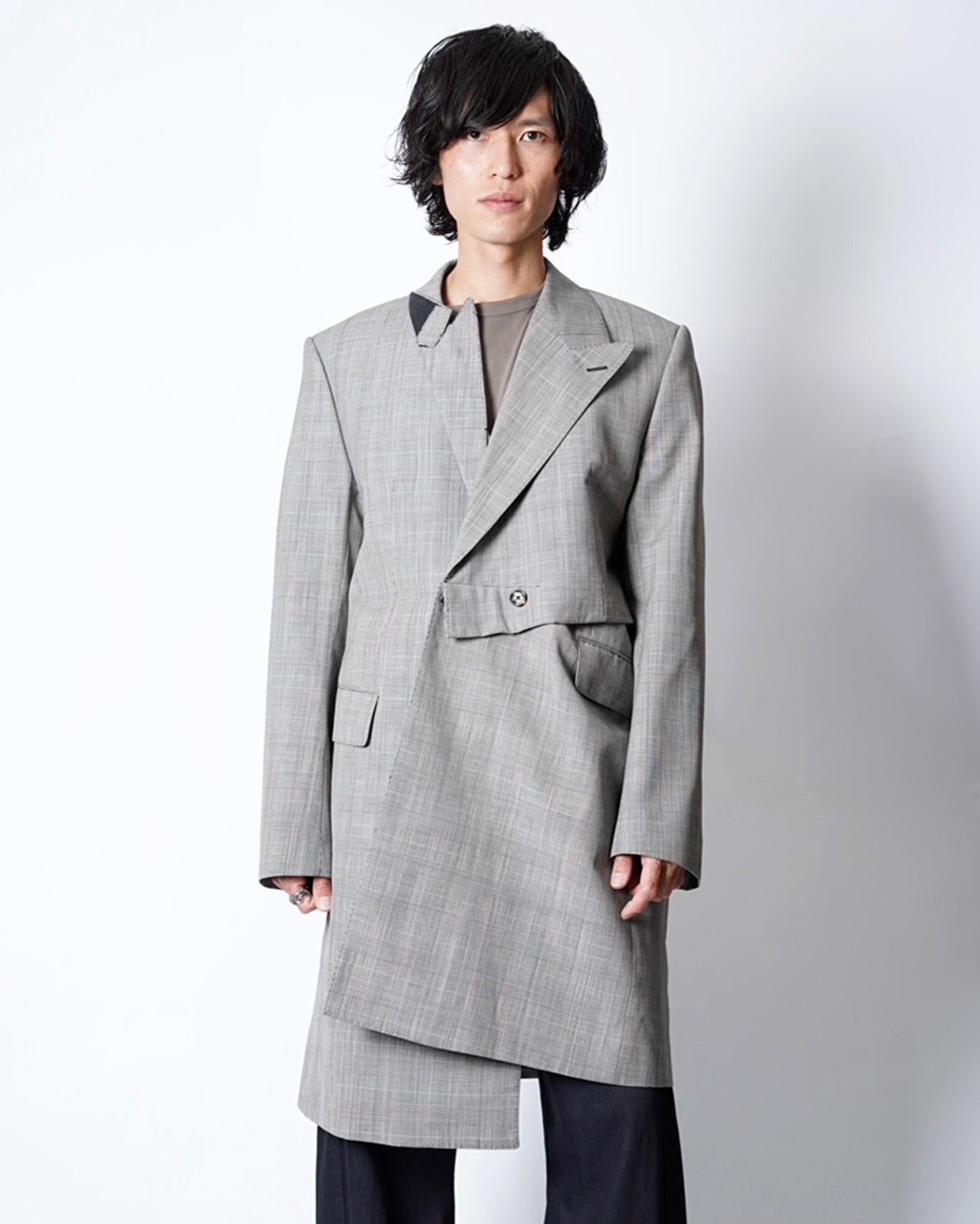 j*4様 marina yee Mrs. Luke Fold coat MARINA YEE -LUKE Fold Court -Glen Check-- amanojak. – Amanojak.