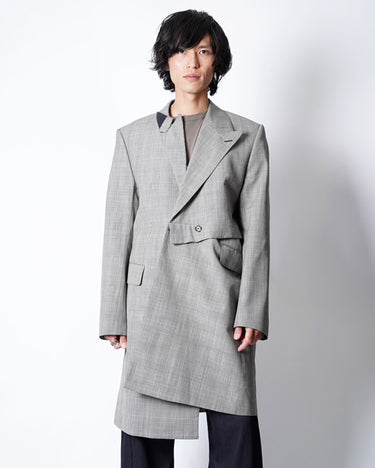 [MARINA YEE]<br>"Luke"<br>Fold coat<br>-Glen check-