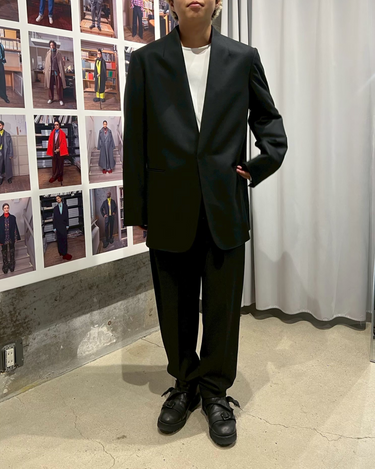 26AW予約受付中<br>【OVERCOAT】<br>Wool Collarless Jacket