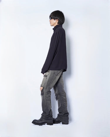 【ROLD SKOV】<br>KAPPA ZIP SHIRT -VISCOSE FABRIC-