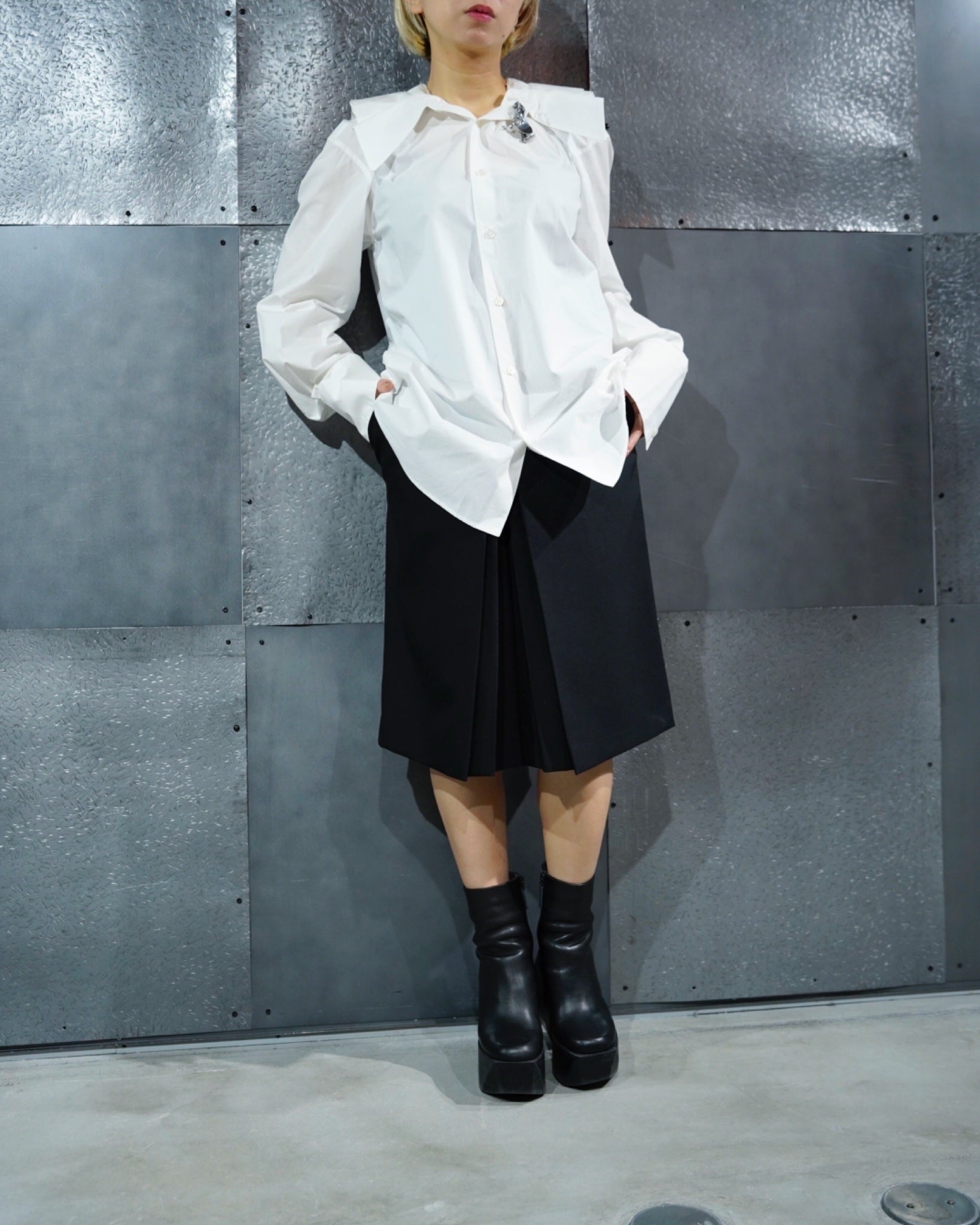 KEISUKEYOSHIDA-Elizabeth Collar Shirt -Amanojak