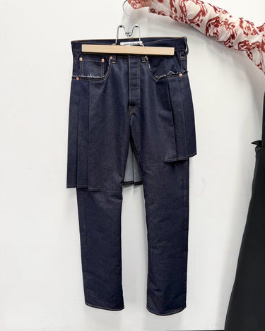 27SS予約受付中<br>【JUNYA WATANABE】<br>PLEATS DENIM PANTS