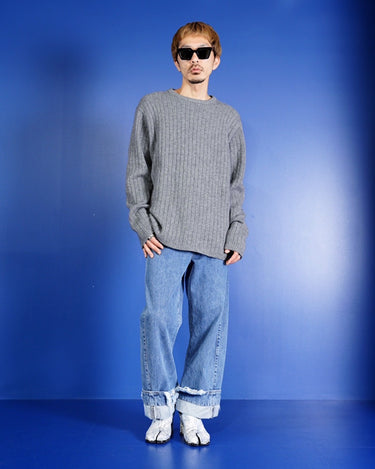 【walenode】<br>GOOD CONDITION CASHMERE 4×1 RIB SWEATER