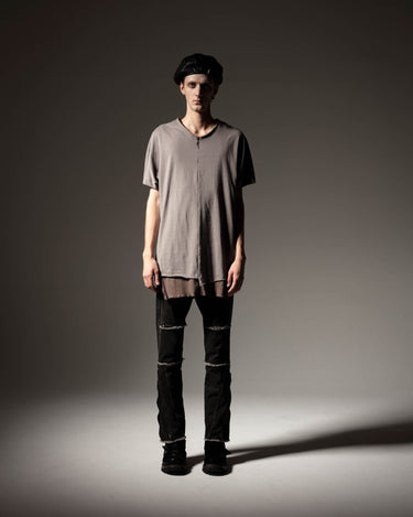 受注生産アイテム<br>期間限定受注受付中(9/11～9/13まで)<br>【prasthana】<br>split dolman top (heavy天竺)