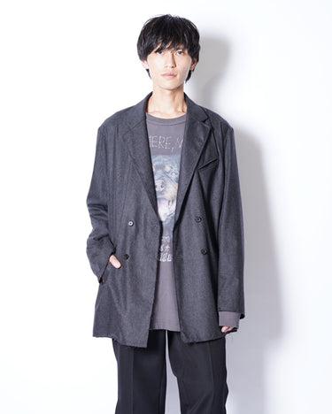 【ANTHEM A】<br>WOOL CASHIMERE POPLIN MELTON JACKET