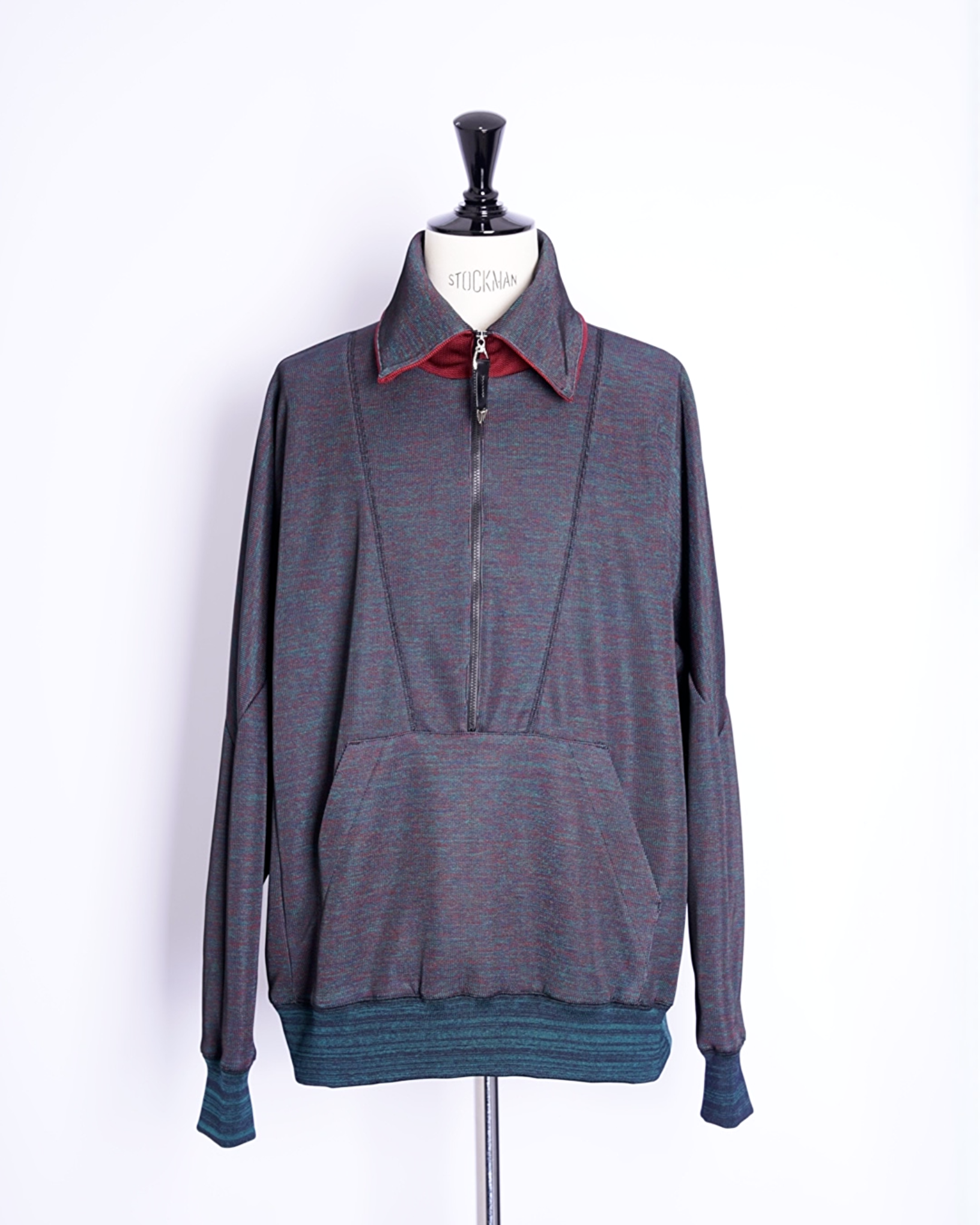 TOGA ARCHIVES】RIB JERSEY HALF ZIP PULLOVER-Amanojak. TOGA ARCHIVES】RIB JERSEY HALF ZIP PULLOVER-Amanojak.