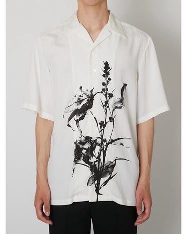 27SS予約受付中<br>【TAAKK】<br>FROWER PRINT Open-Collar Shirt