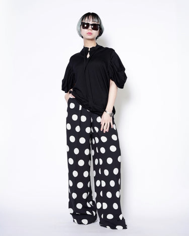 【JUNYA WATANABE】<br>POLYESTER SATIN DOT PANTS