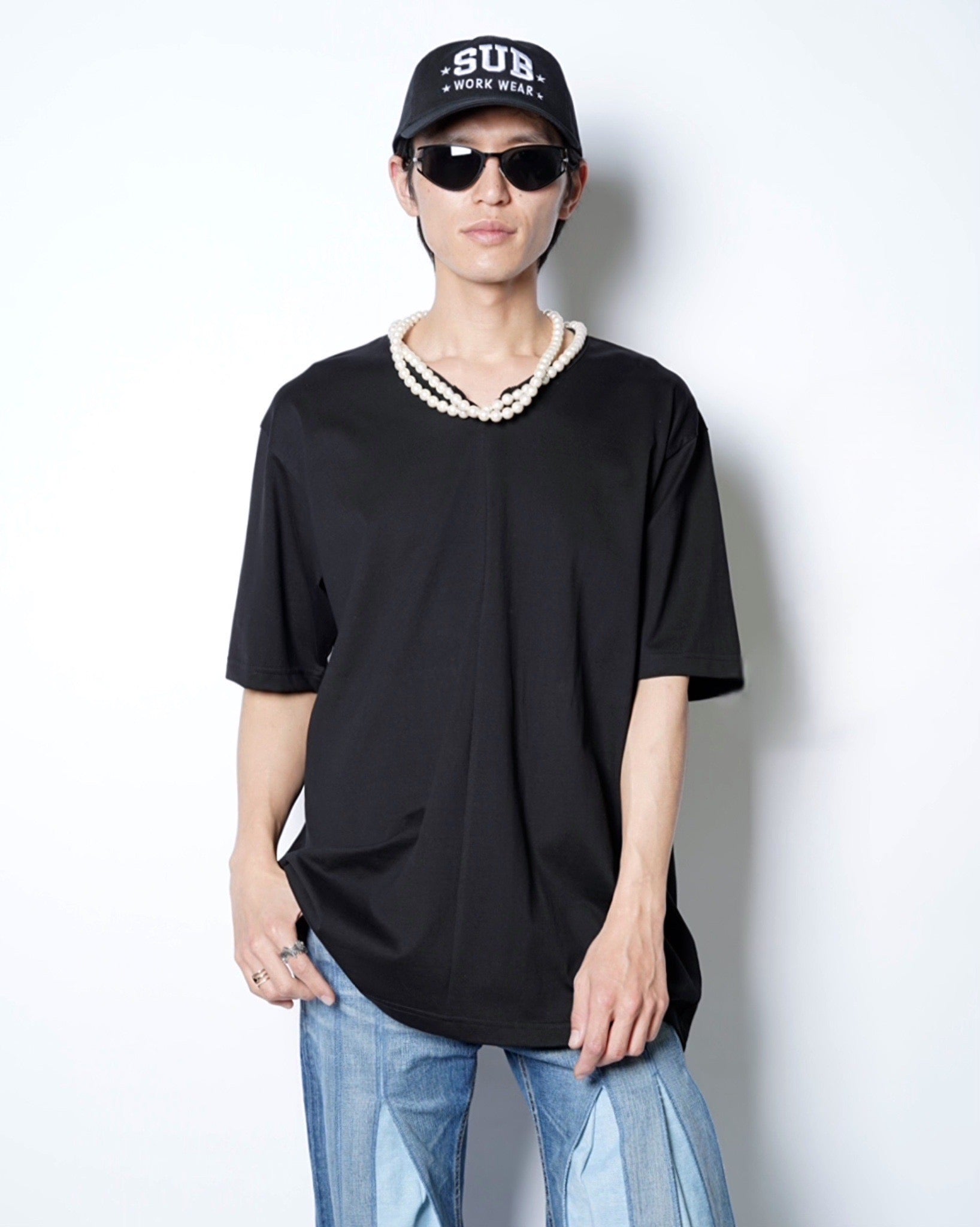 トップス JUNYA WATANABE MAN Halter Neck top Junya Watanabe: Women's High Neck Asymmetric Long Sleeve Top