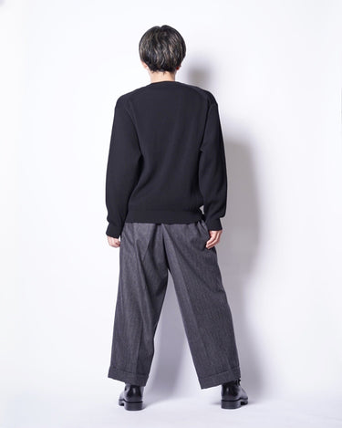 【BATONER】<br>SUPER HIGH TWIST WOOL CREW NECK