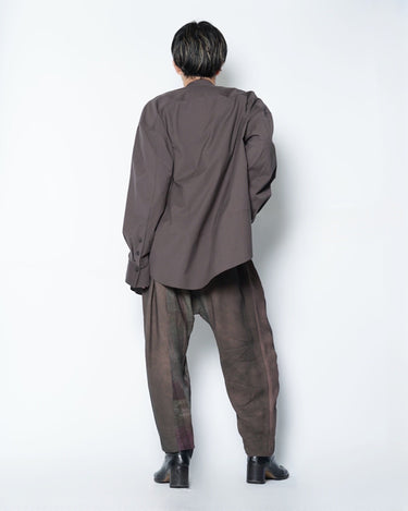 [Ziggy chen]<br>Leated<br>Drop-Crotched<br>Trousers