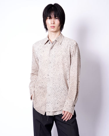 【ZIGGY CHEN】<br>SCREEN PRINT CONCEALED BUTTON SHIRT