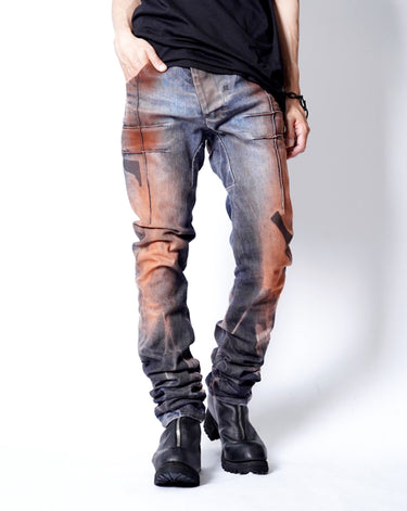 【BORIS BIDJAN SABERI】<br>"P13" FKU100002<br>DENIM PANTS<br>THE COPPER MINER