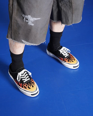 【KAMIYA】<br>"Herc" Fire Pattern Vulcanized Sneaker