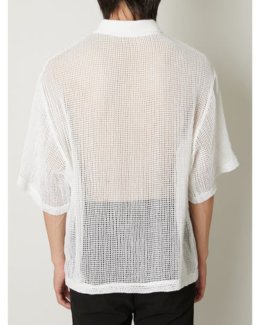 【TAAKK】<br>MESH EMBROIDERY POLO SHIRTS