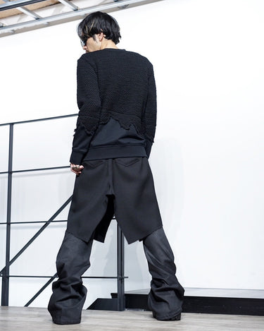 【MAHITO MOTOYOSHI】<br>LOW GAUGE KNIT SWITCHING PULLOVER