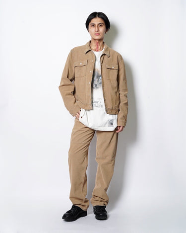 [MM6]<br>Synthetic Leather<br>Knee TUCK PANTS