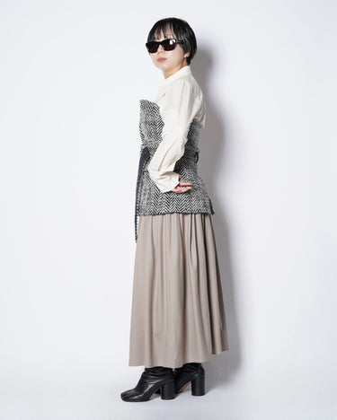 【SATORU SASAKI】<br>HERRINGBONE TAILORED BUSTIER