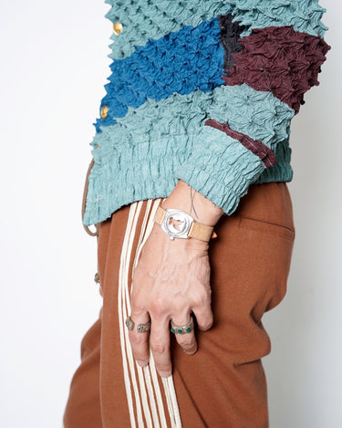 [Masu]<br>Argyle Leather Sports Jacket