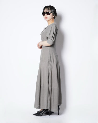 【SATORU SASAKI】<br>PUFF-SLEEVE LINEN DRESS