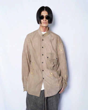 【ZIGGY CHEN】<br>MANDARIN COLLAR POCKET SHIRT