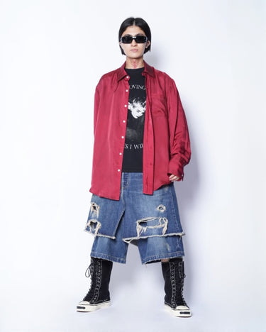 【KAMIYA】<br>Ash Fade Cupro Shirt