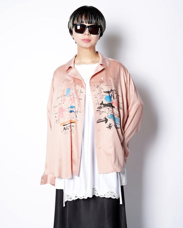 【KAKAN】<BR>BRIGHT DOUBLE SHIRTS -PAINT- (UNISEX)