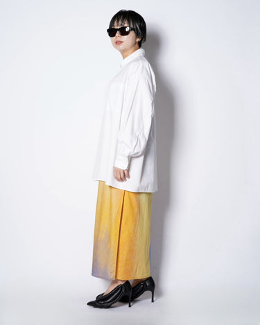 【08sircus】<br>Broad<br>box pleated<br>sleeve shirt