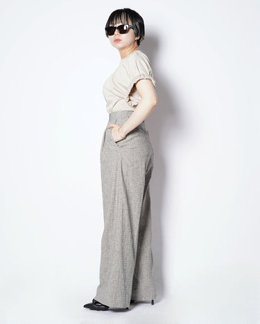 【SATORU SASAKI】<br>LINEN WIDE TROUSERS