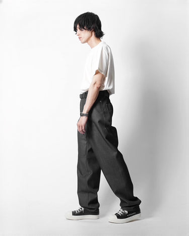 26AW予約受付中<br>【OVERCOAT】<br>Wool Denim Wide Leg Pant