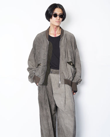 【ZIGGY CHEN】<br>STRIPED BOMBER JACKET