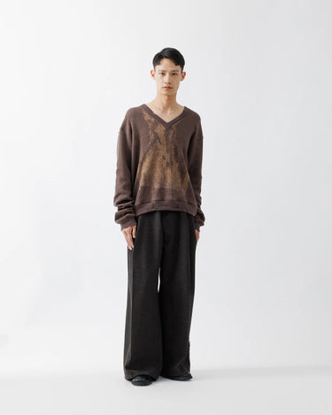 SUBLATIONS】 ROUGH WOOL 3TUCK BAGGY TROUSERS .15 Amanojak.