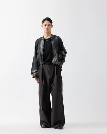 SUBLATIONS】 ROUGH WOOL 3TUCK BAGGY TROUSERS .15 Amanojak.