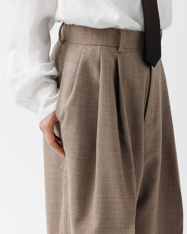 イベント期間限定<br>サイズバリエーション拡大中<br>(3月7日～3月15日まで)【SUBLATIONS】 <br>ROUGH WOOL 3TUCK BAGGY TROUSERS .15