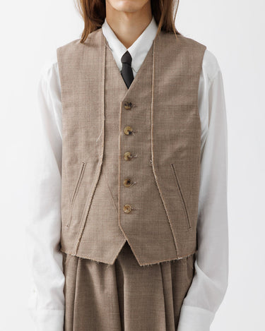 イベント期間限定<br>サイズバリエーション拡大中<br>(3月7日～3月15日まで)【SUBLATIONS】 <br>ROUGH WOOL WAIST COAT .15