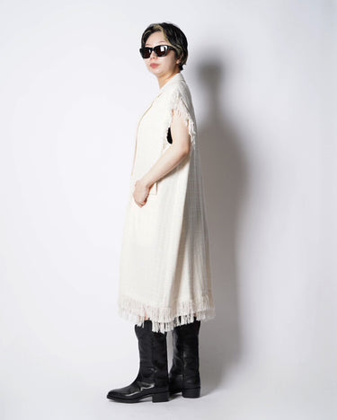 【08sircus】<br>Summer tweed<br>sleeveless<br>long jacket