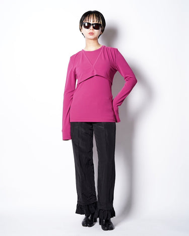 【KOTONA】<br>レイヤードジャージー<br>ロングTEE