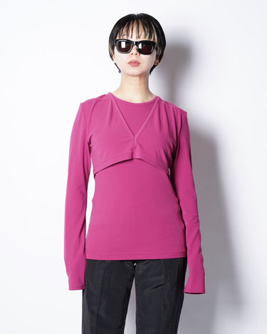 【KOTONA】<br>レイヤードジャージー<br>ロングTEE