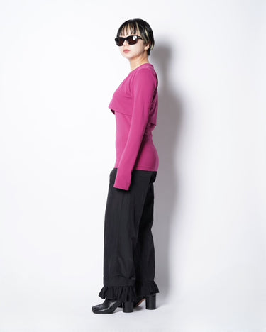 【KOTONA】<br>レイヤードジャージー<br>ロングTEE
