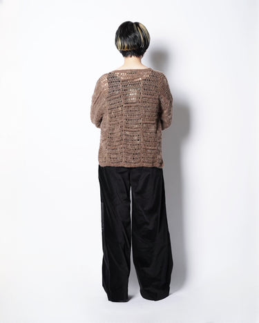 【KOTONA】<br>ブロックメッシュ<br>ハンドメイドニット