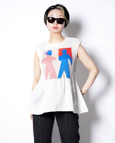 [YOHEI OHNO]<br>GRAPHIC PLEATS TOP A