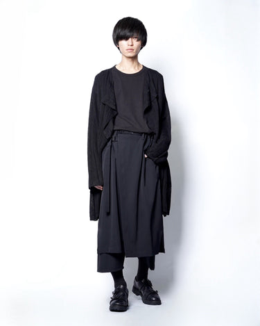 【Yohji Yamamoto POUR HOMME】<br>WOOL GABARDINE STANDARD WRAP PANTS