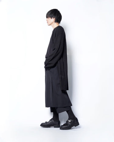 【Yohji Yamamoto POUR HOMME】<br>WOOL GABARDINE STANDARD WRAP PANTS